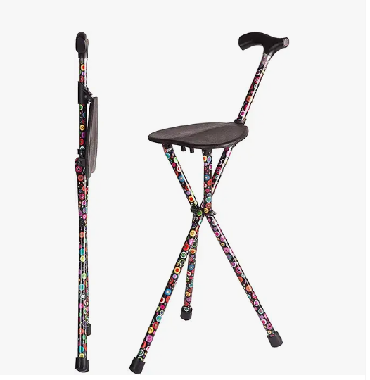 Example of Cane with foldout seat.